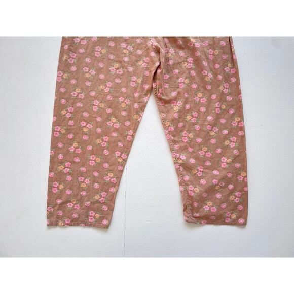 Vintage 50s 60s Rose High Rise Cropped Pants / 32" Waist / Lightweight / Retro - Picture 6 of 8